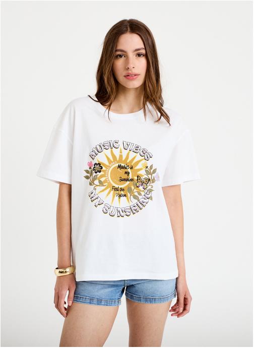 Cache Cache Tee-shirts TKFESTY femme blanc