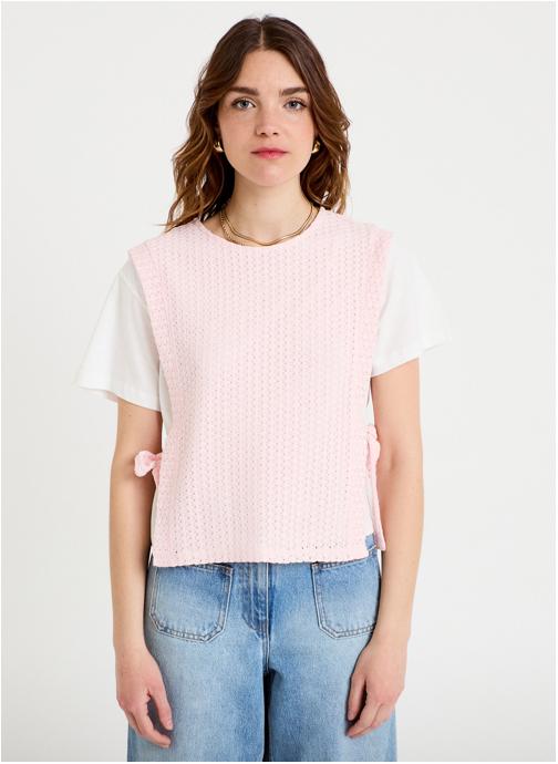 Cache Cache Tee-shirts KCROCH2EN1 femme rose