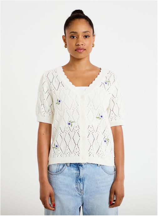 Cache Cache Gilets FRESHGILBRO femme blanc