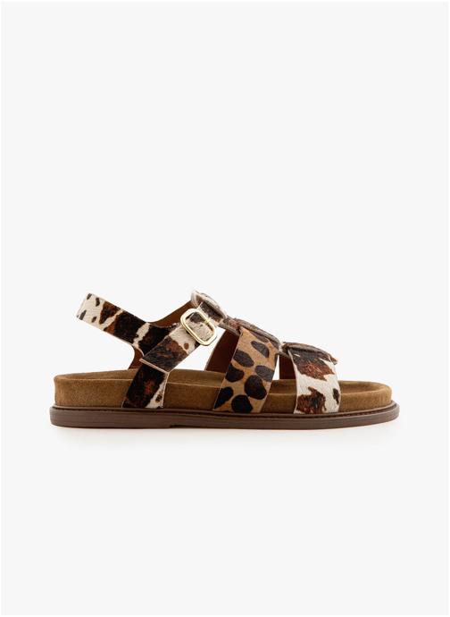 Maison Toufet Sandales Sandale Naya - Vache / Léopard femme multicolore