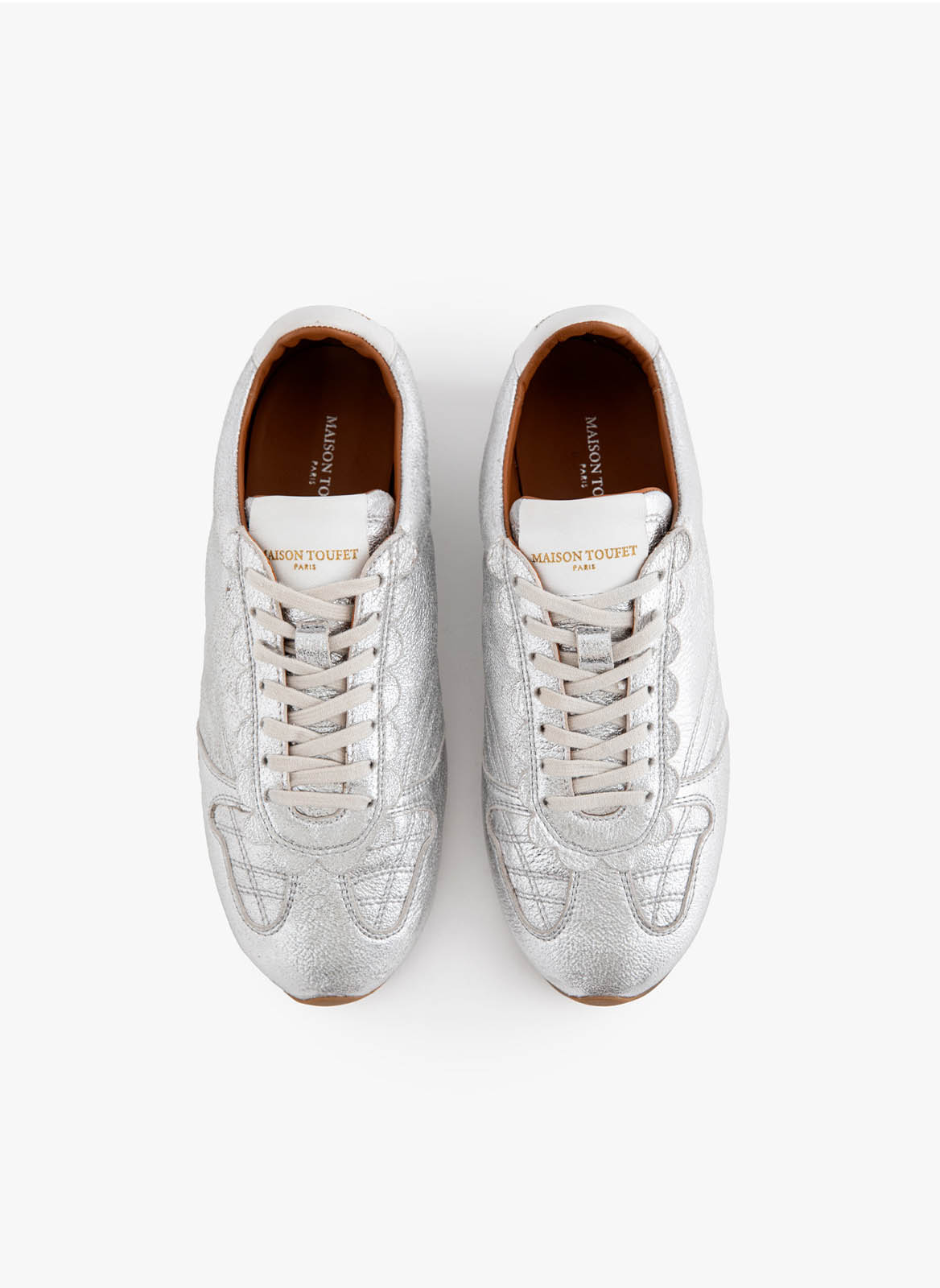 Baskets basses Basket Juliette - Argenté femme argent Maison Toufet Baskets basses Basket Juliette - Argenté femme argent Argent