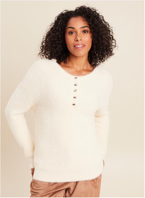 Bréal Pulls MITUNISHAG femme beige