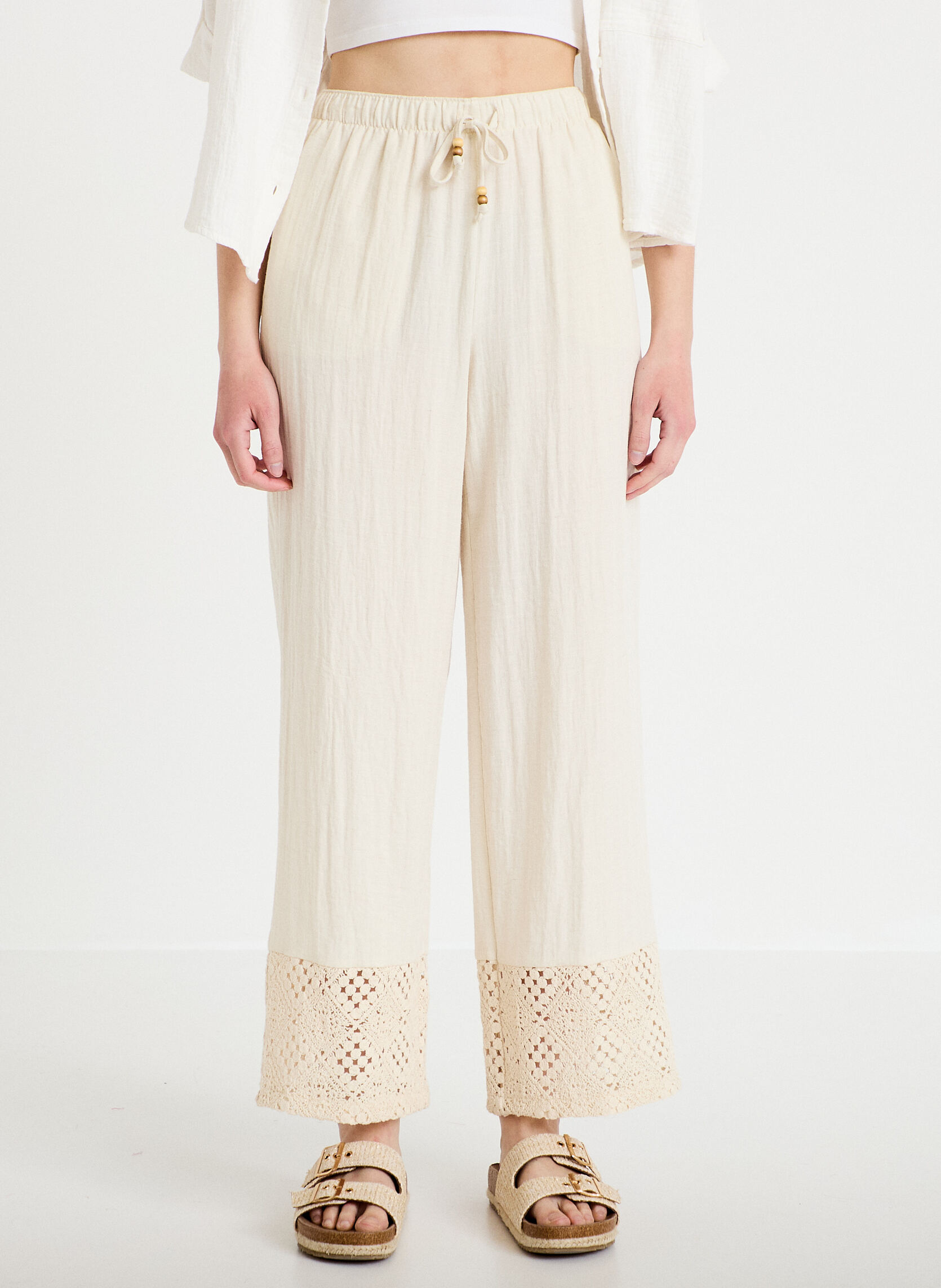 Pantalons droit PANLINMACRA femme blanc Cache Cache Pantalons droit PANLINMACRA femme blanc Blanc