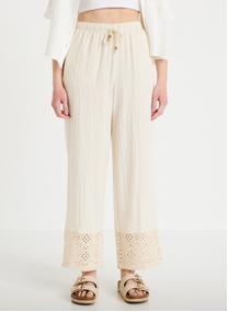 Pantalons droit PANLINMACRA femme blanc Cache Cache Pantalons droit PANLINMACRA femme blanc Blanc