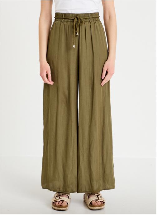 Cache Cache Pantalons droit PALAZZOSATI femme vert