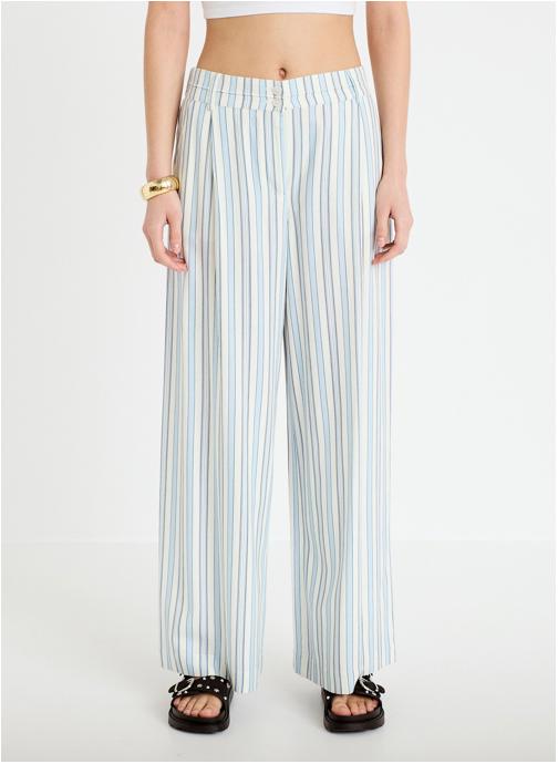 Cache Cache Pantalons droit CITYRAYSOFT femme blanc