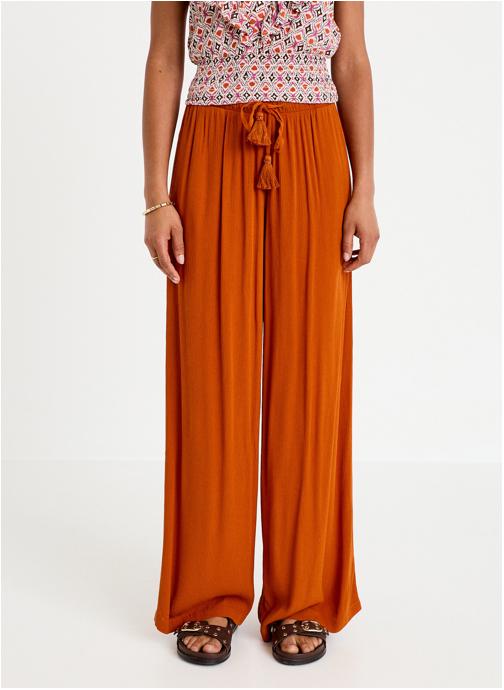 Cache Cache Pantalons droit PALAZOCREPO femme orange