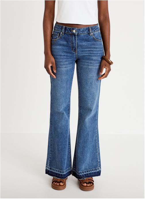 Cache Cache Jeans droit MALNO-PATCH femme bleu