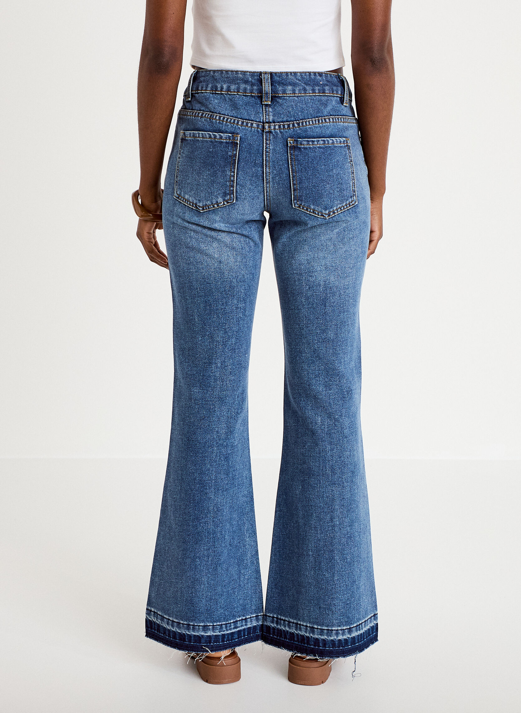 Jeans droit MALNO-PATCH femme bleu Cache Cache Jeans droit MALNO-PATCH femme bleu Bleu foncé