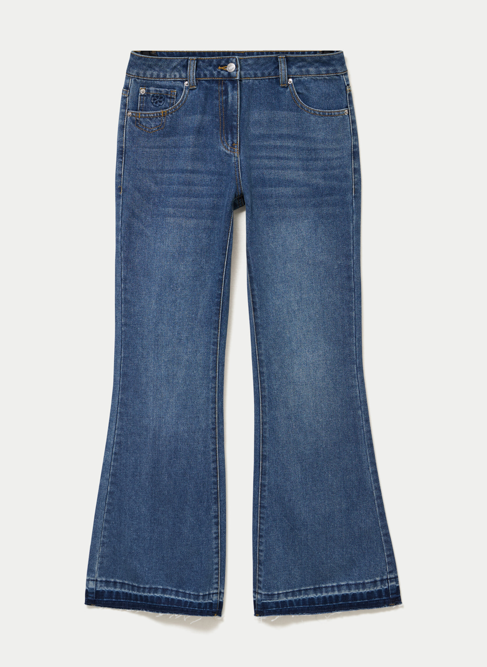 Jeans droit MALNO-PATCH femme bleu Cache Cache Jeans droit MALNO-PATCH femme bleu Bleu foncé