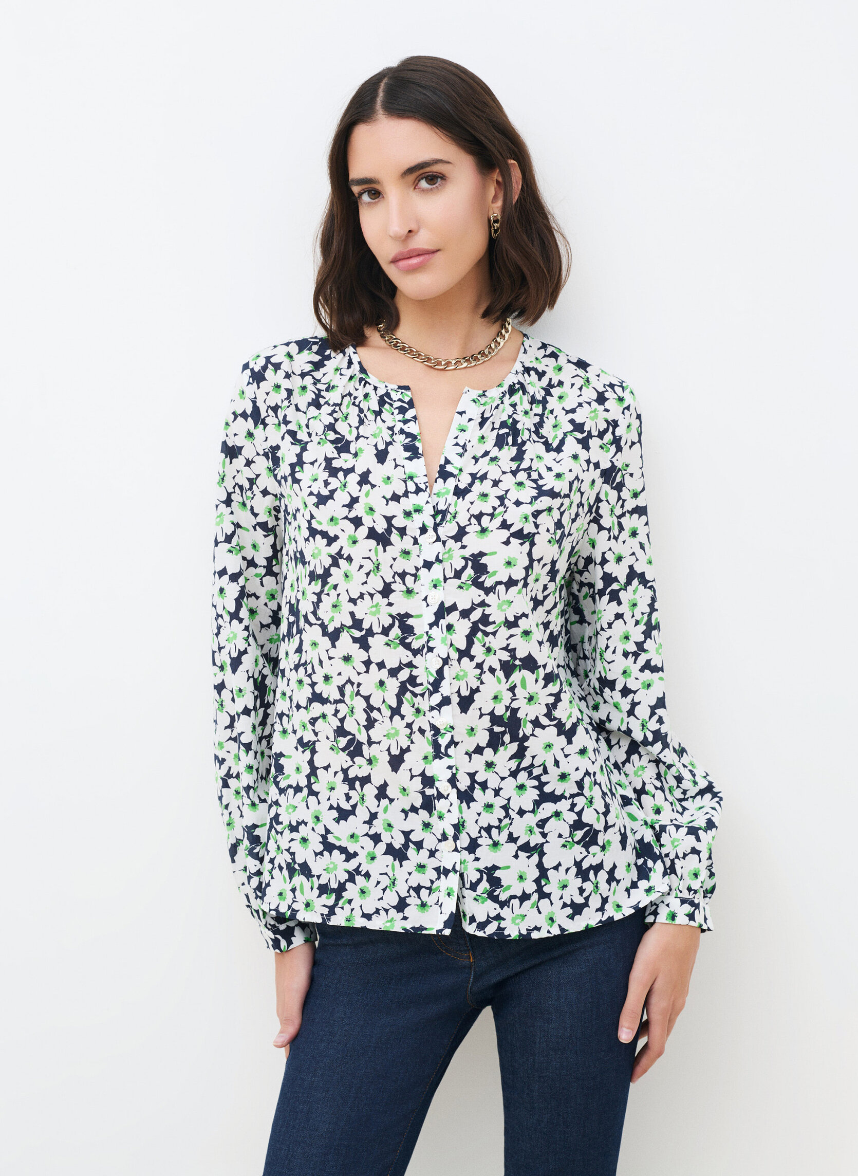 Chemises 261C-COLOMBY3 femme bleu Caroll Chemises 261C-COLOMBY3 femme bleu Bleu marine