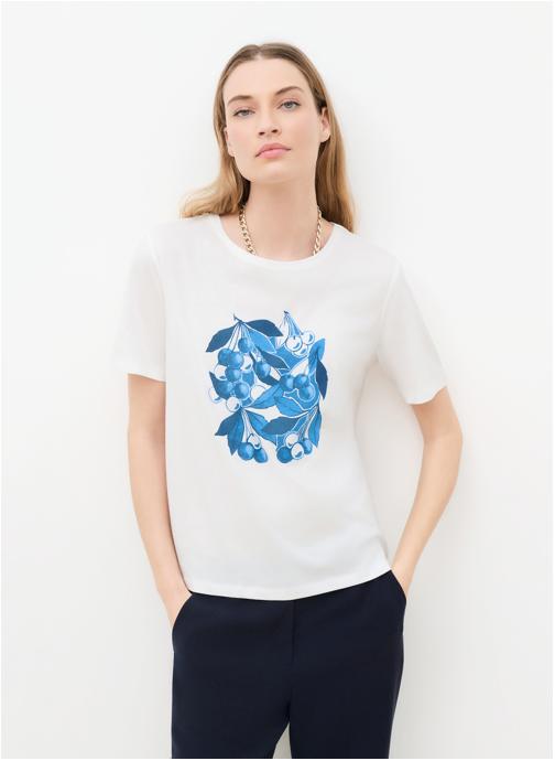Caroll Tee-shirts 262T-TIM-CHERRY femme blanc