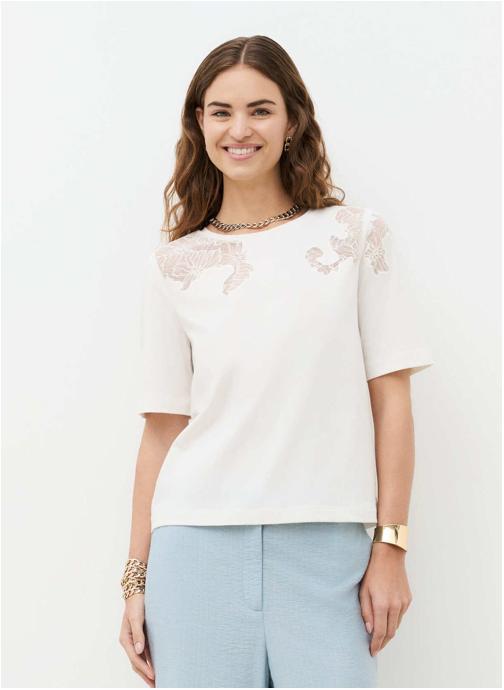 Caroll Tee-shirts 262T-TDALILA femme blanc