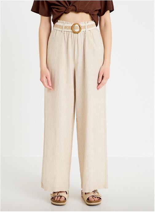 Cache Cache Pantalons droit PANJOGLINWIC femme beige