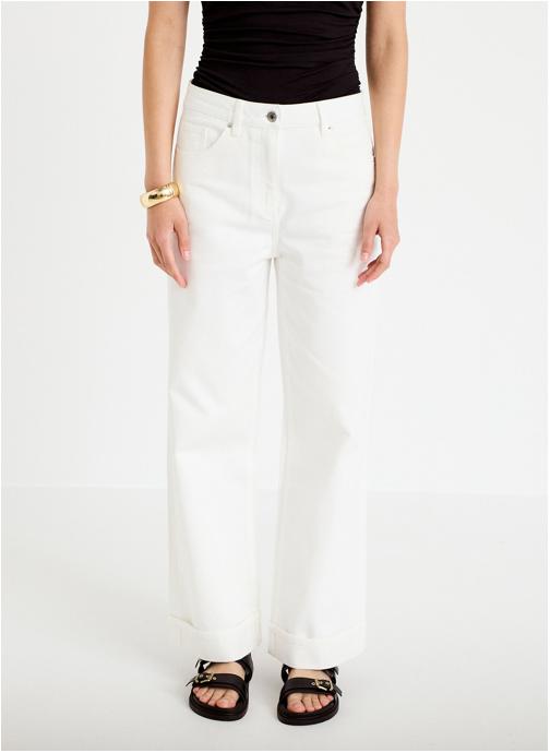 Cache Cache Jeans droit DELHO-LOTY2W femme blanc