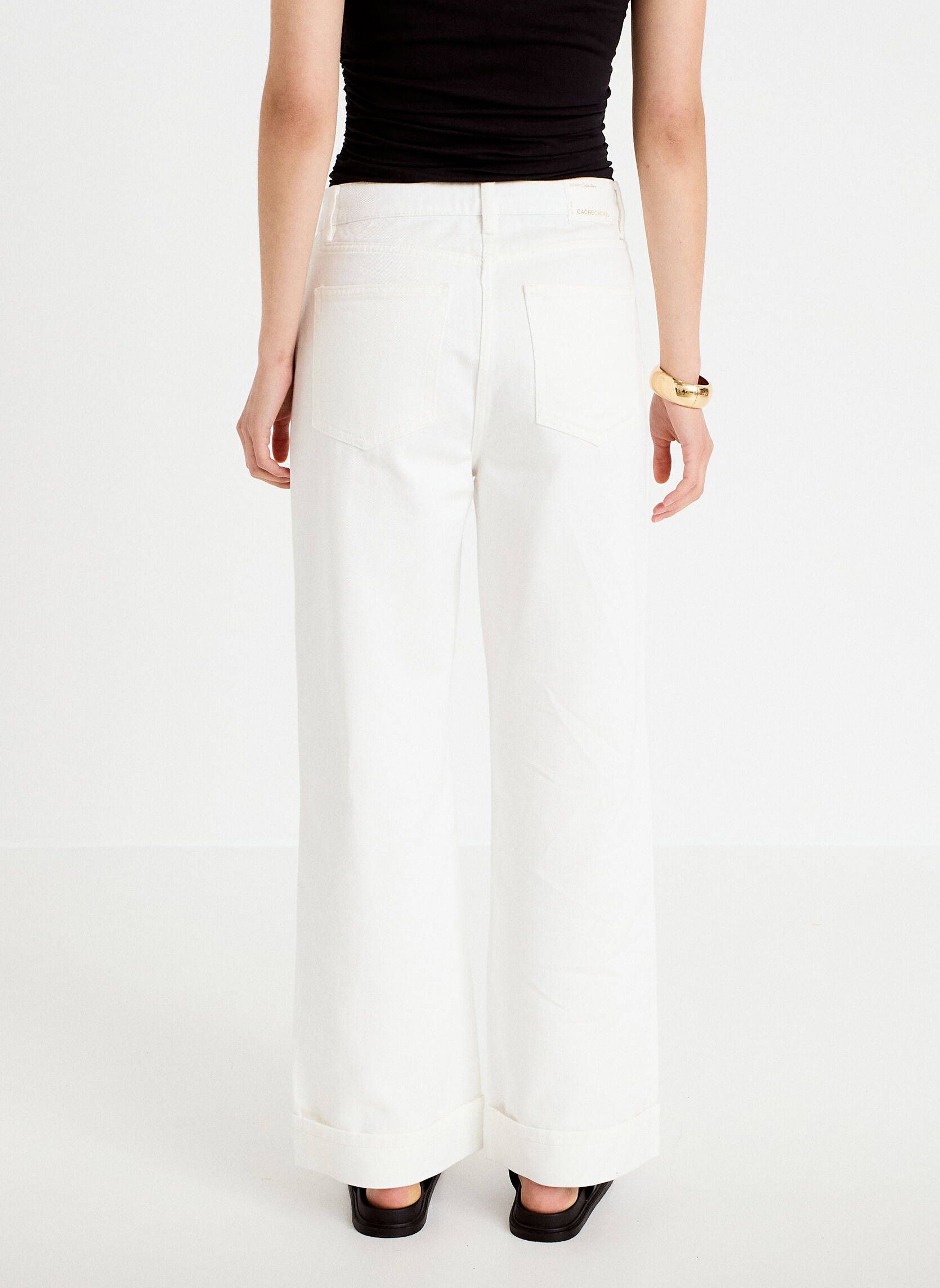 Jeans droit DELHO-LOTY2W femme blanc Cache Cache Jeans droit DELHO-LOTY2W femme blanc Blanc