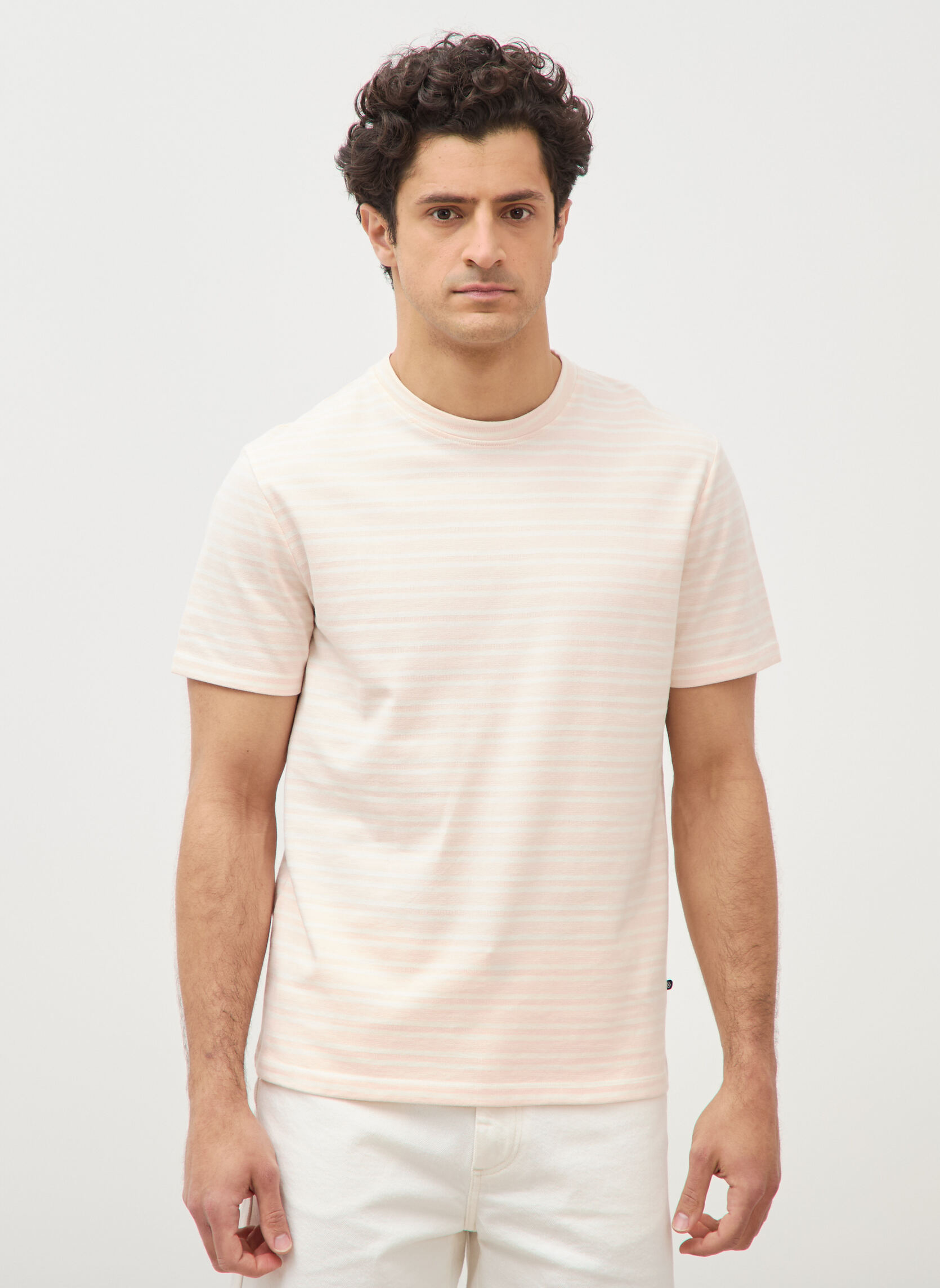 Tee-shirts TEERAYETHNOH homme rose Bonobo Tee-shirts TEERAYETHNOH homme rose Rose pastel