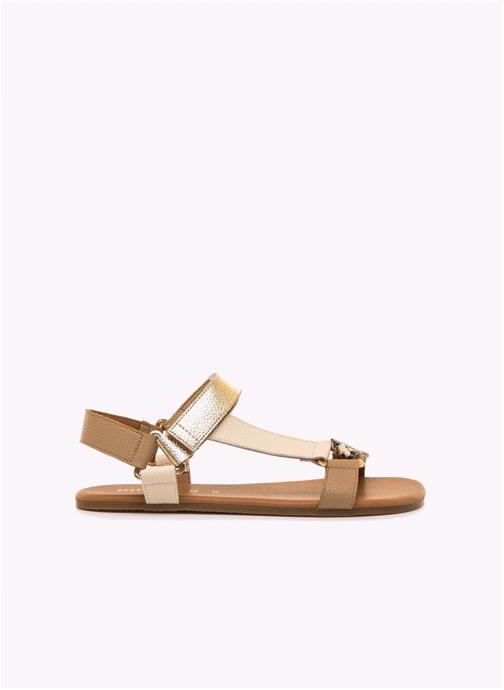 MTNG Sandales Sandales plates Femme MTNG FREE CLEO beige femme or et bronze