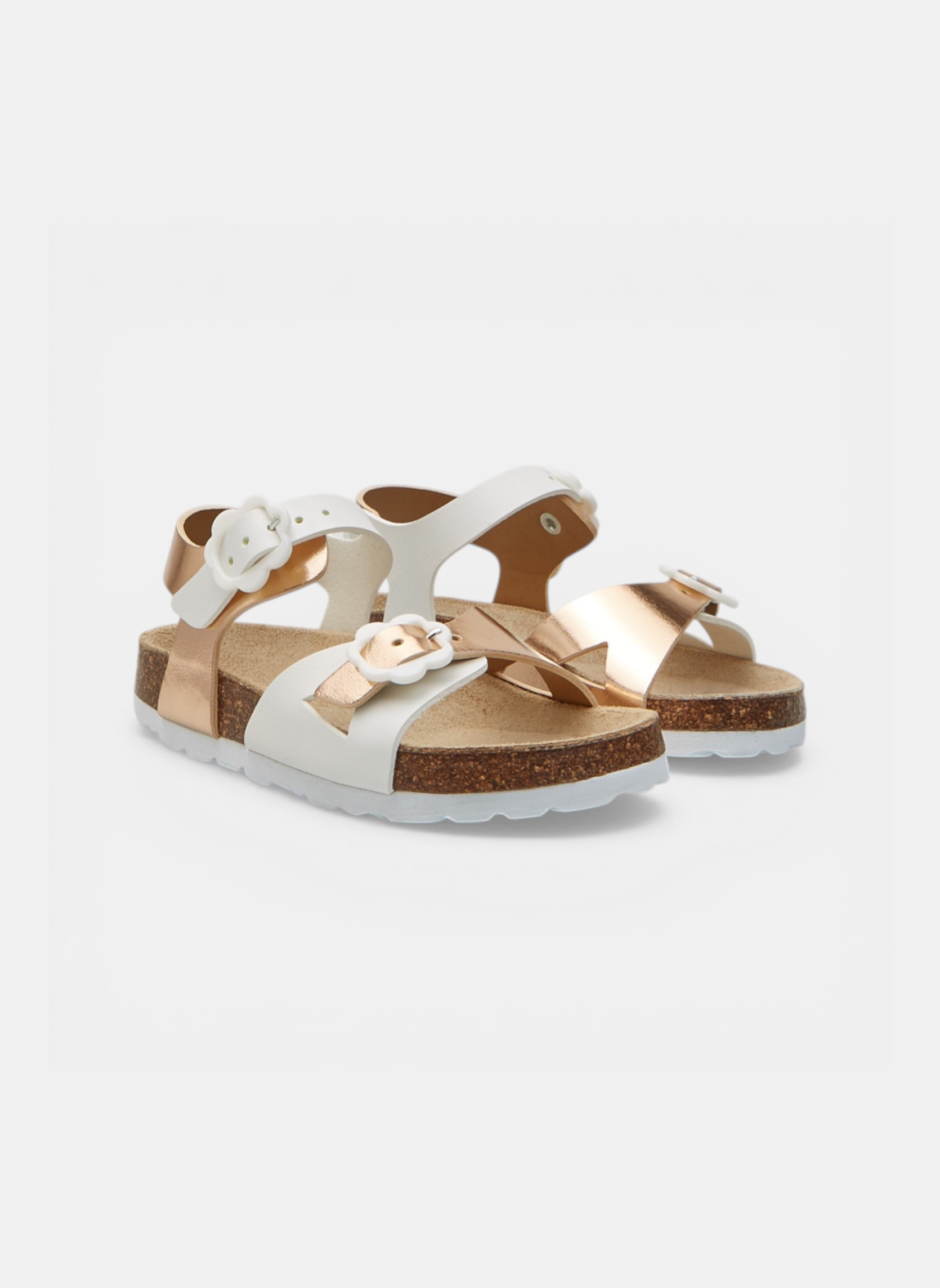 Sandales 2610107 fille blanc Bata Sandales 2610107 fille blanc Blanc & doré