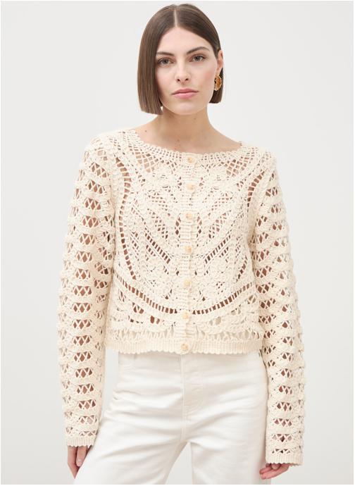 Bonobo Gilets BLEACHGILF femme blanc