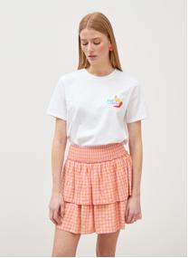 Jupes mi-longues SMOKVIJUMF femme orange Bonobo Jupes mi-longues SMOKVIJUMF femme orange Orange clair
