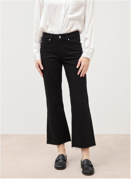 Bonobo Jeans droit BELEM-CROPED femme noir
