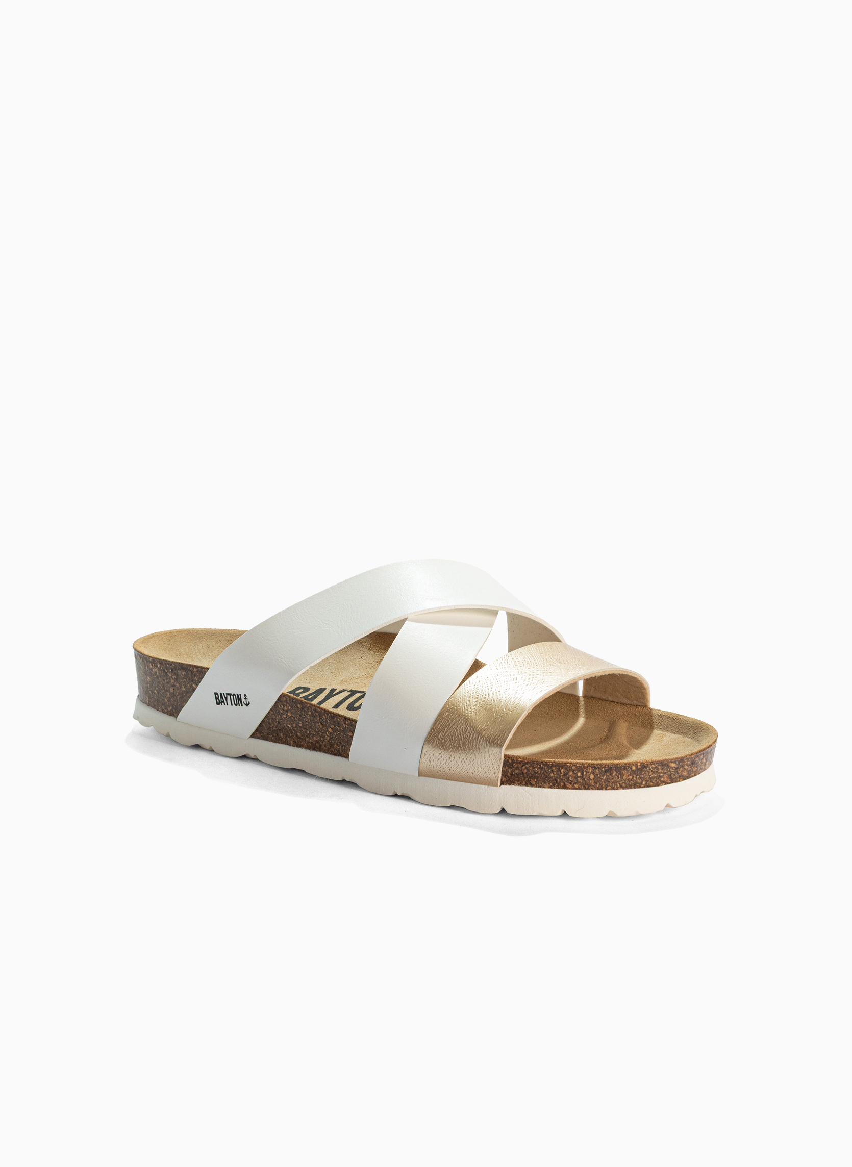 Sandales SEVILLE femme blanc Bayton Sandales SEVILLE femme blanc Blanc & doré