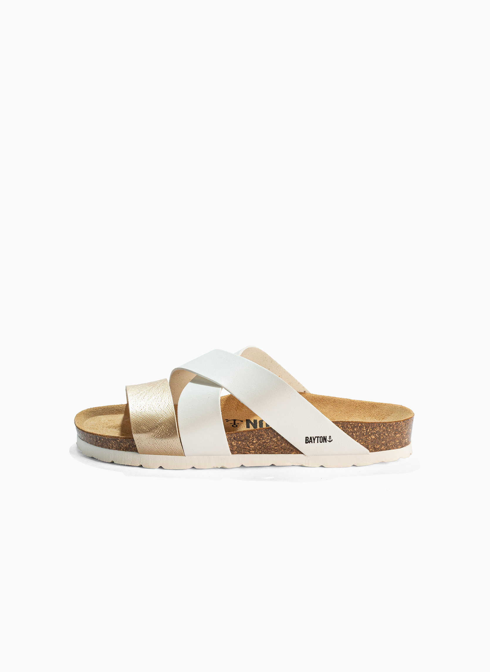Sandales SEVILLE femme blanc Bayton Sandales SEVILLE femme blanc Blanc & doré