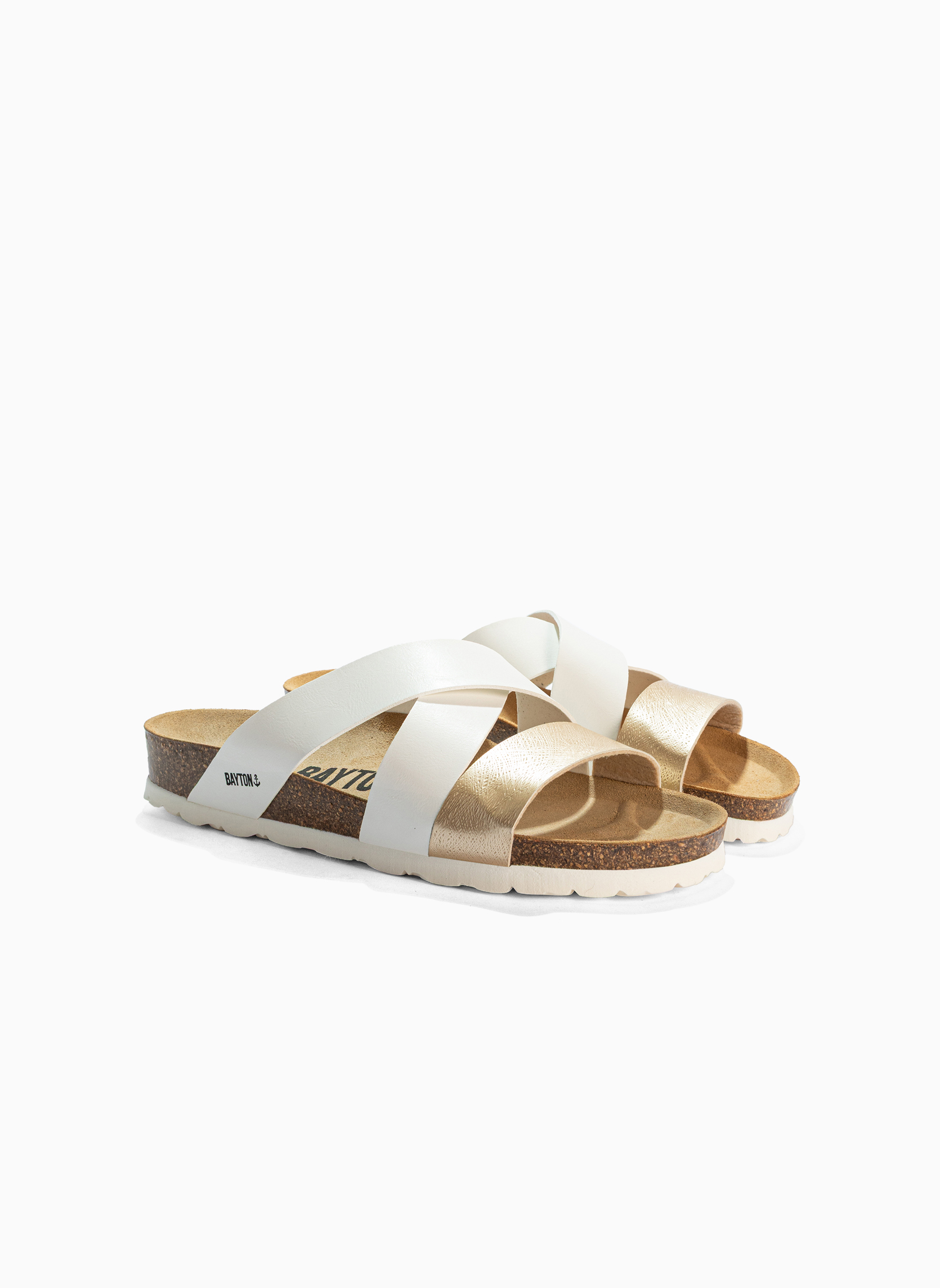 Sandales SEVILLE femme blanc Bayton Sandales SEVILLE femme blanc Blanc & doré