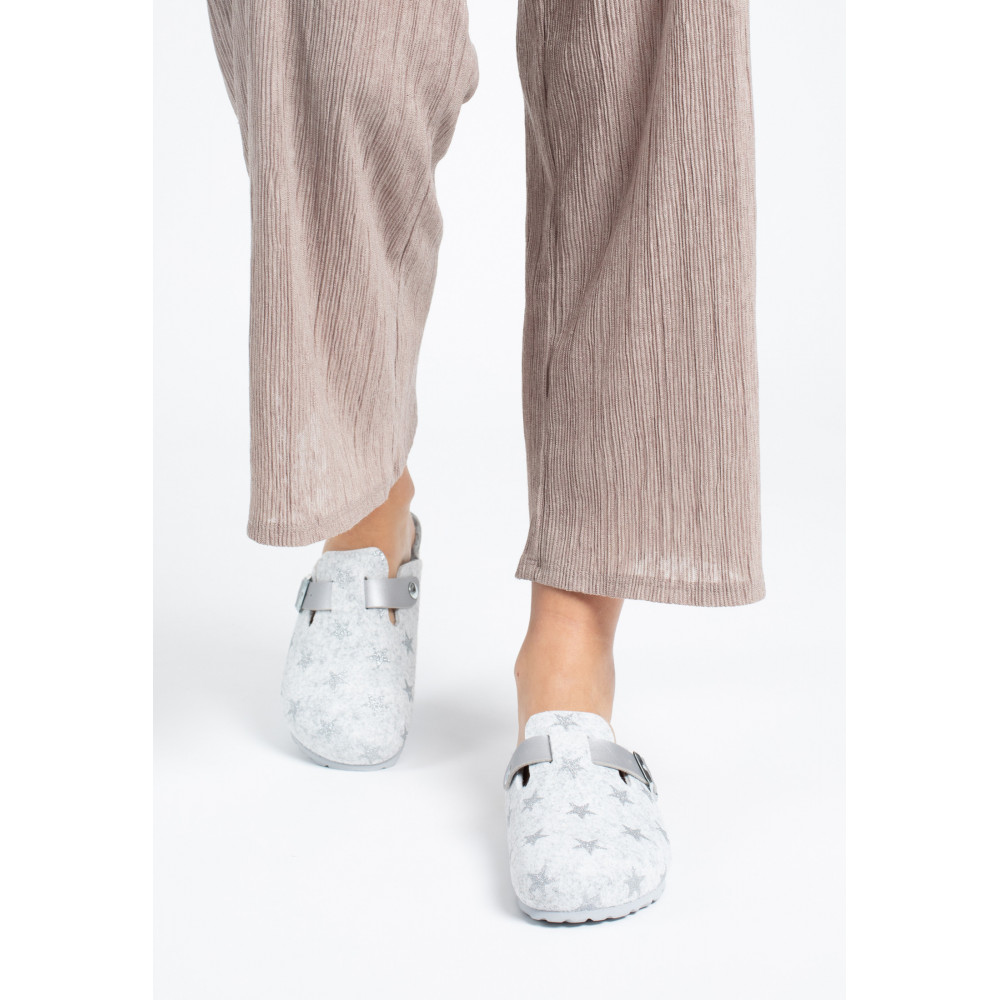 Mules Marron clair femme argent Bayton Mules Marron clair femme argent Argent