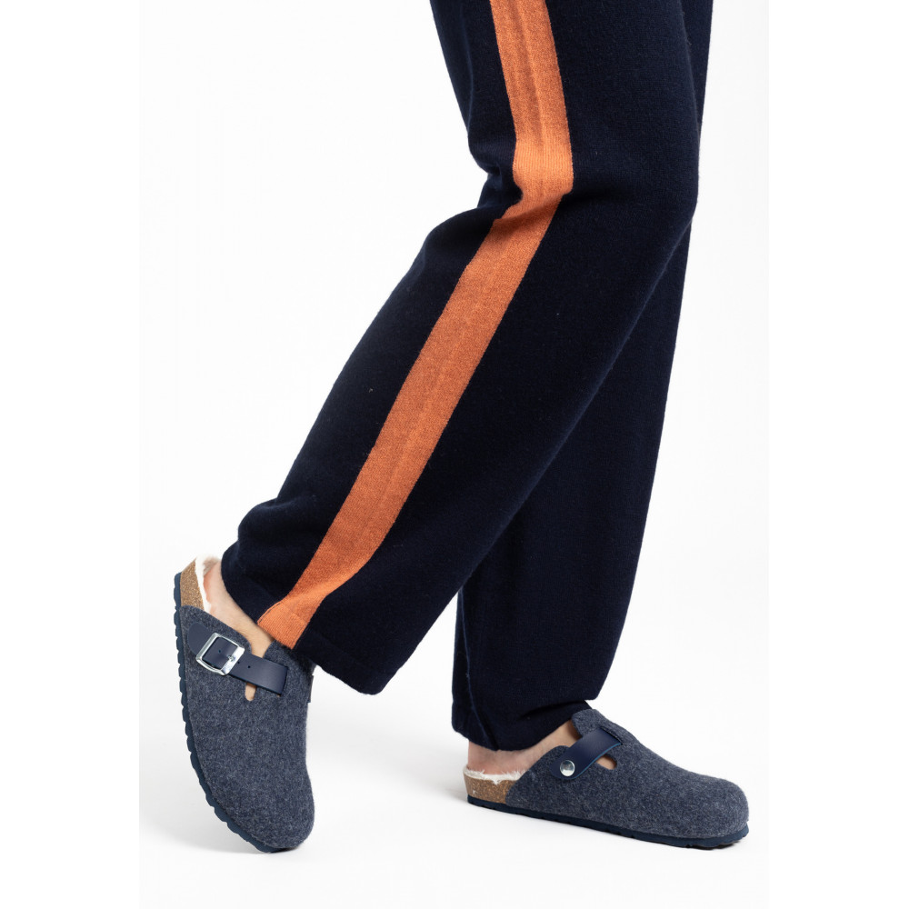 Mules Marron clair femme bleu Bayton Mules Marron clair femme bleu Bleu foncé
