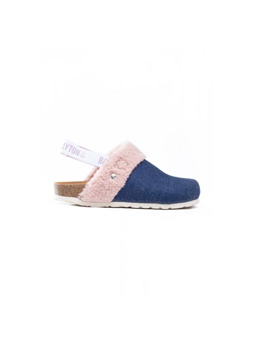 Bayton Mules et sabots Bleu fonce fille bleu