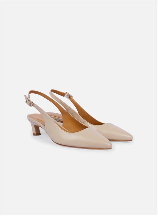 JULES & JENN Escarpins Escarpins slingback Albane petit talon femme beige