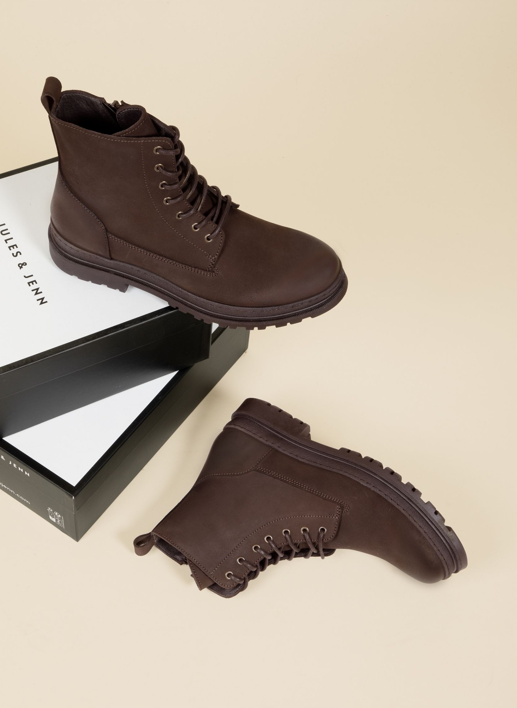 Bottines et boots Boots lacet Sacha homme marron JULES & JENN Bottines et boots Boots lacet Sacha homme marron Marron