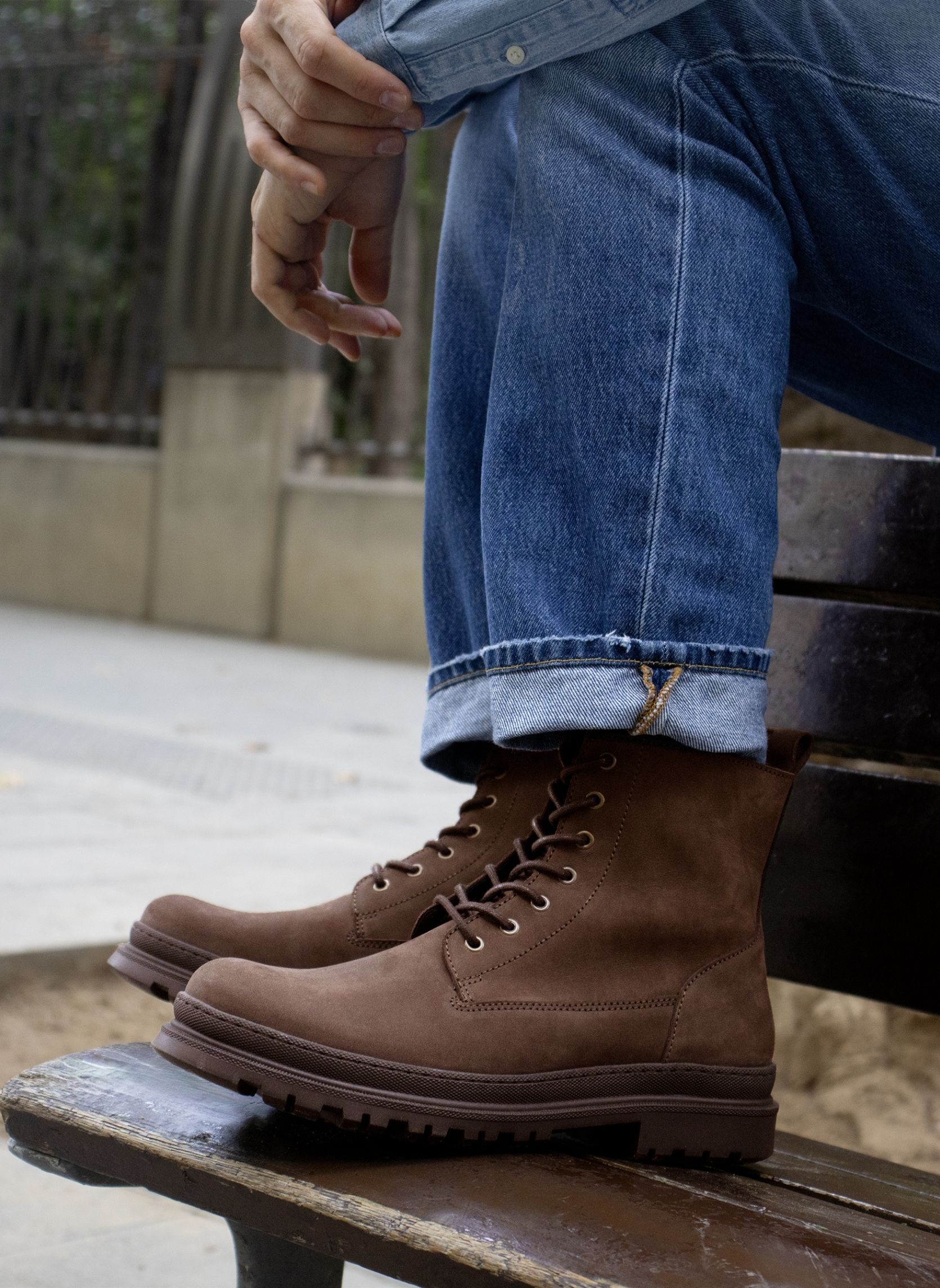 Bottines et boots Boots lacet Sacha homme marron JULES & JENN Bottines et boots Boots lacet Sacha homme marron Marron