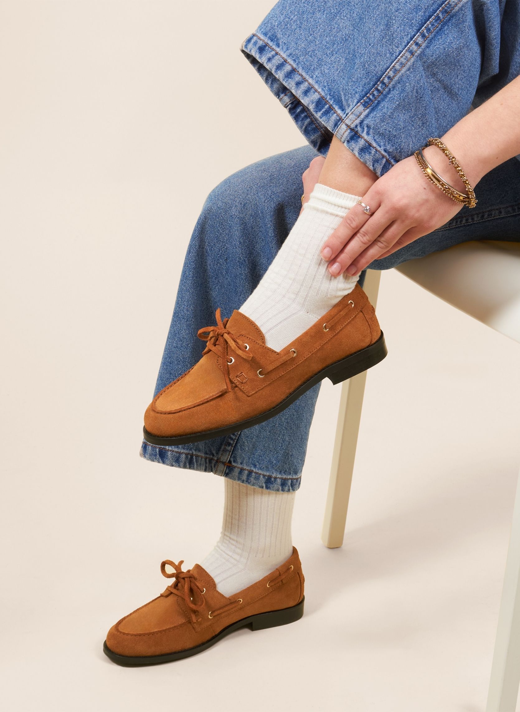 Mocassins Mocassins bateau Thelma femme marron JULES & JENN Mocassins Mocassins bateau Thelma femme marron Camel