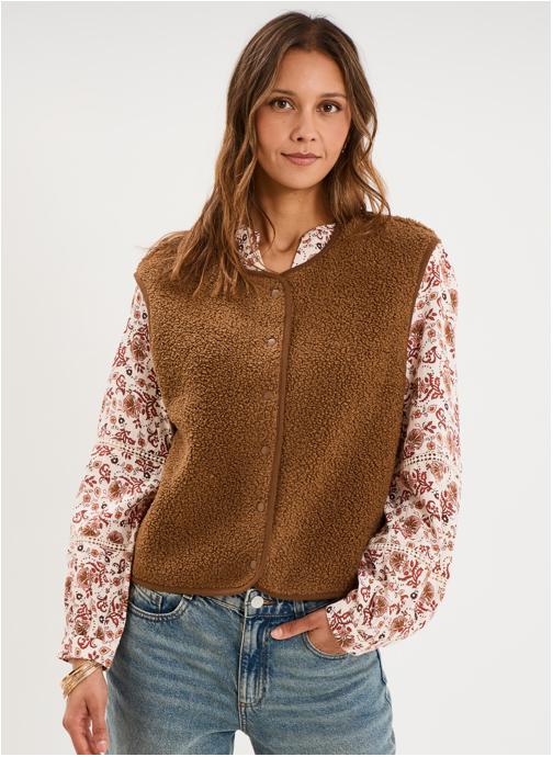 CREEKS Gilets CRE3_GWALLACE26 femme marron