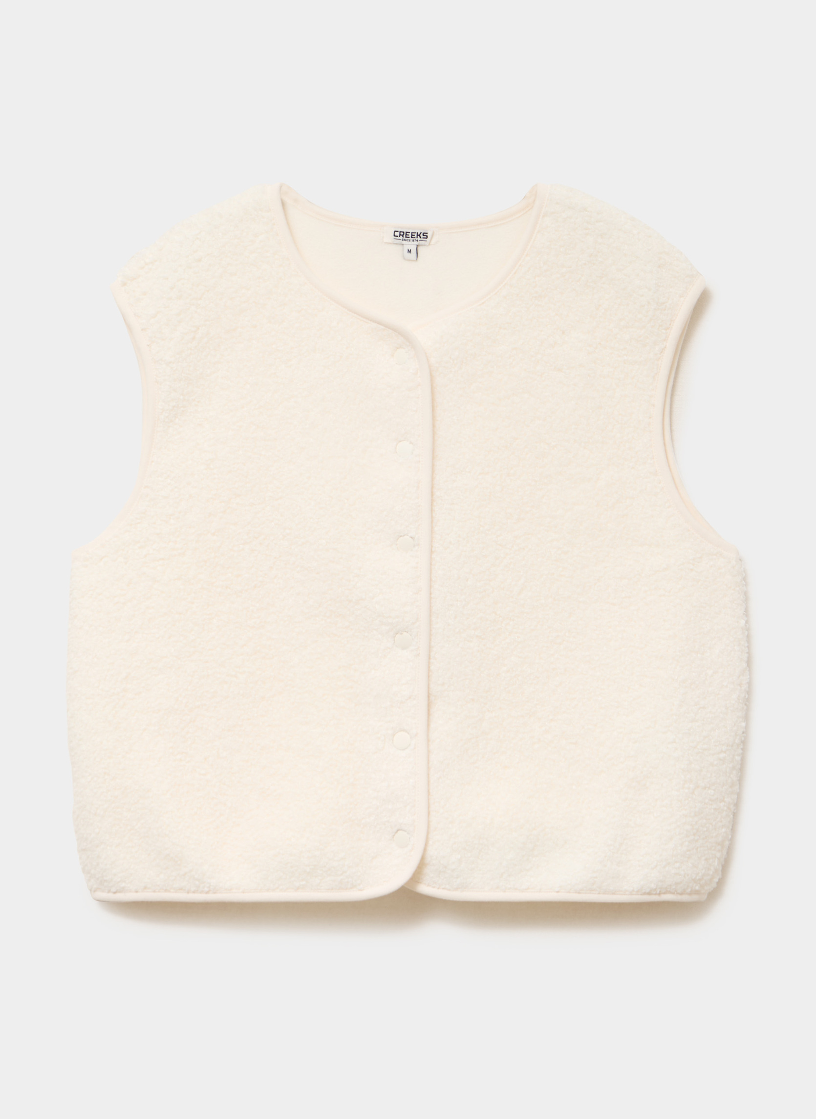 Gilets CRE3_GWALLACE26 femme blanc CREEKS Gilets CRE3_GWALLACE26 femme blanc Blanc