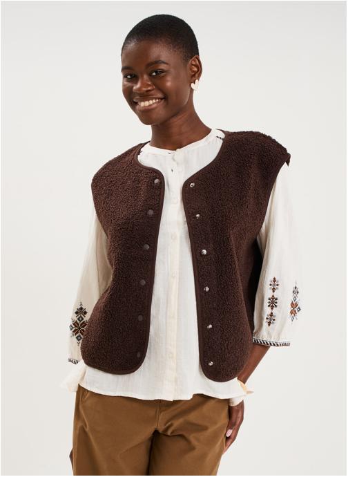 CREEKS Gilets CRE3_GWALLACE26 femme marron