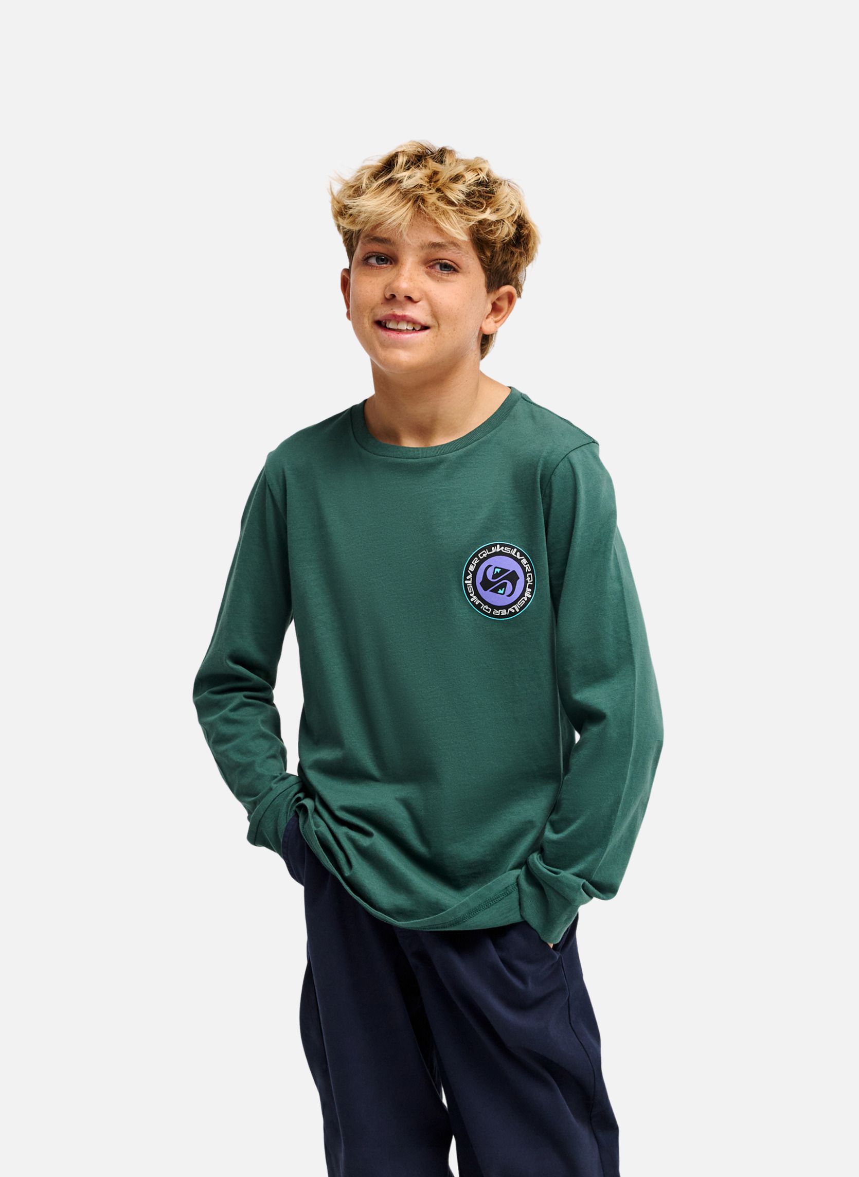 Tee-shirts Ev Duality garçon vert Quiksilver Tee-shirts Ev Duality garçon vert Vert