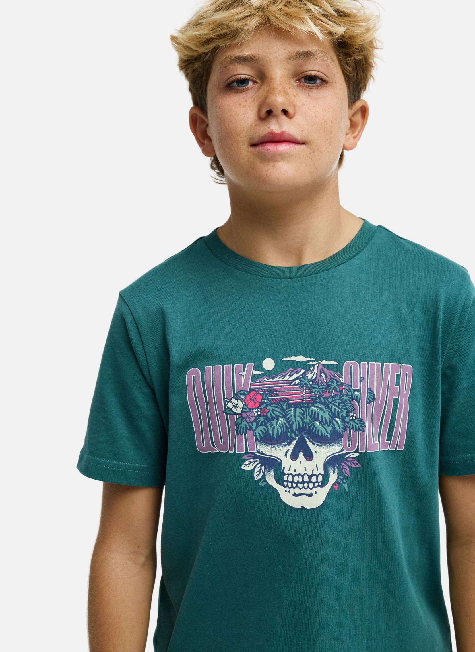 Tee-shirts Paradise Point Y garçon vert Quiksilver Tee-shirts Paradise Point Y garçon vert Vert