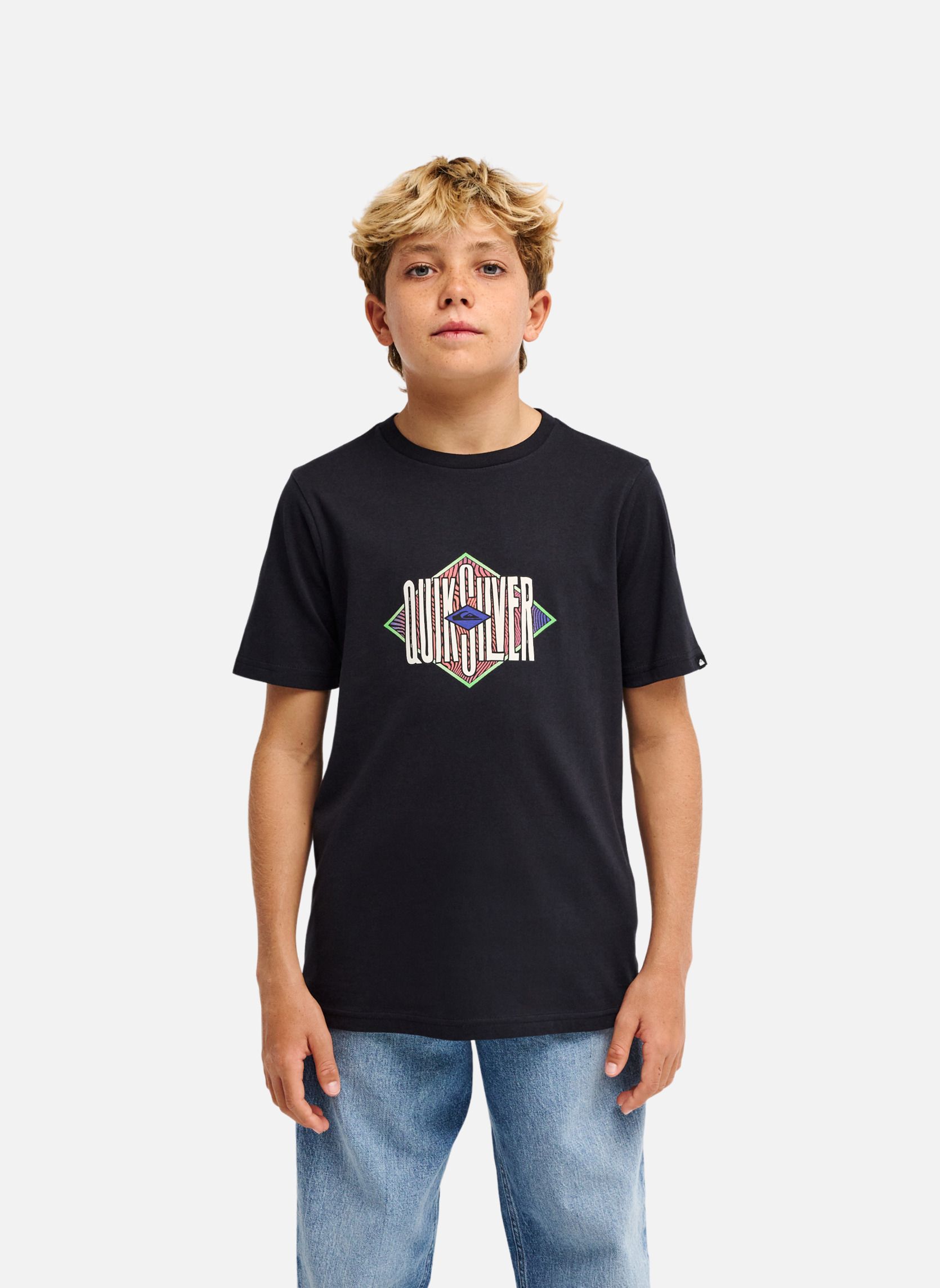 Tee-shirts Losange garçon noir Quiksilver Tee-shirts Losange garçon noir Noir