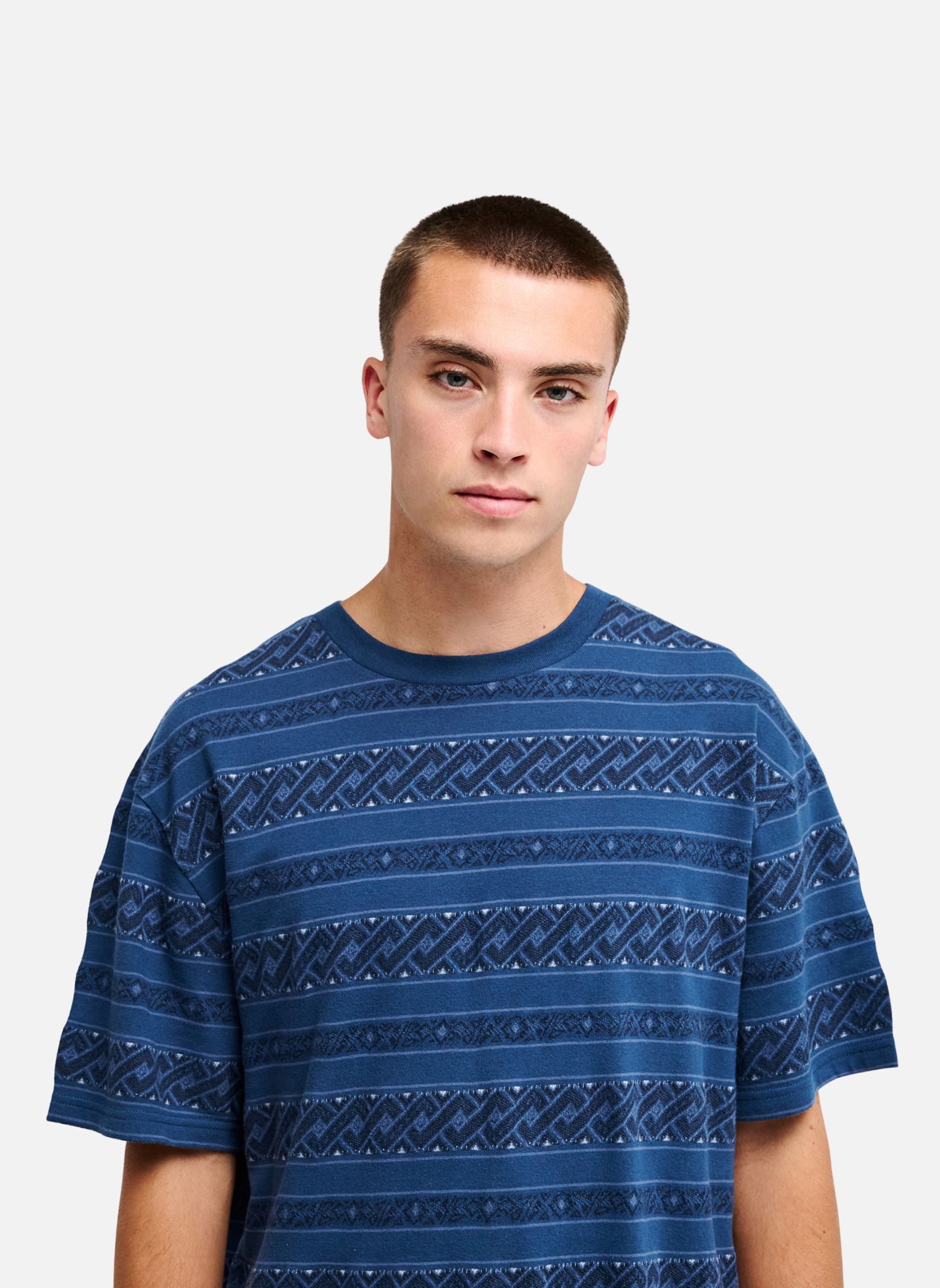 Tee-shirts Birdwood Jacquard homme bleu Quiksilver Tee-shirts Birdwood Jacquard homme bleu Bleu