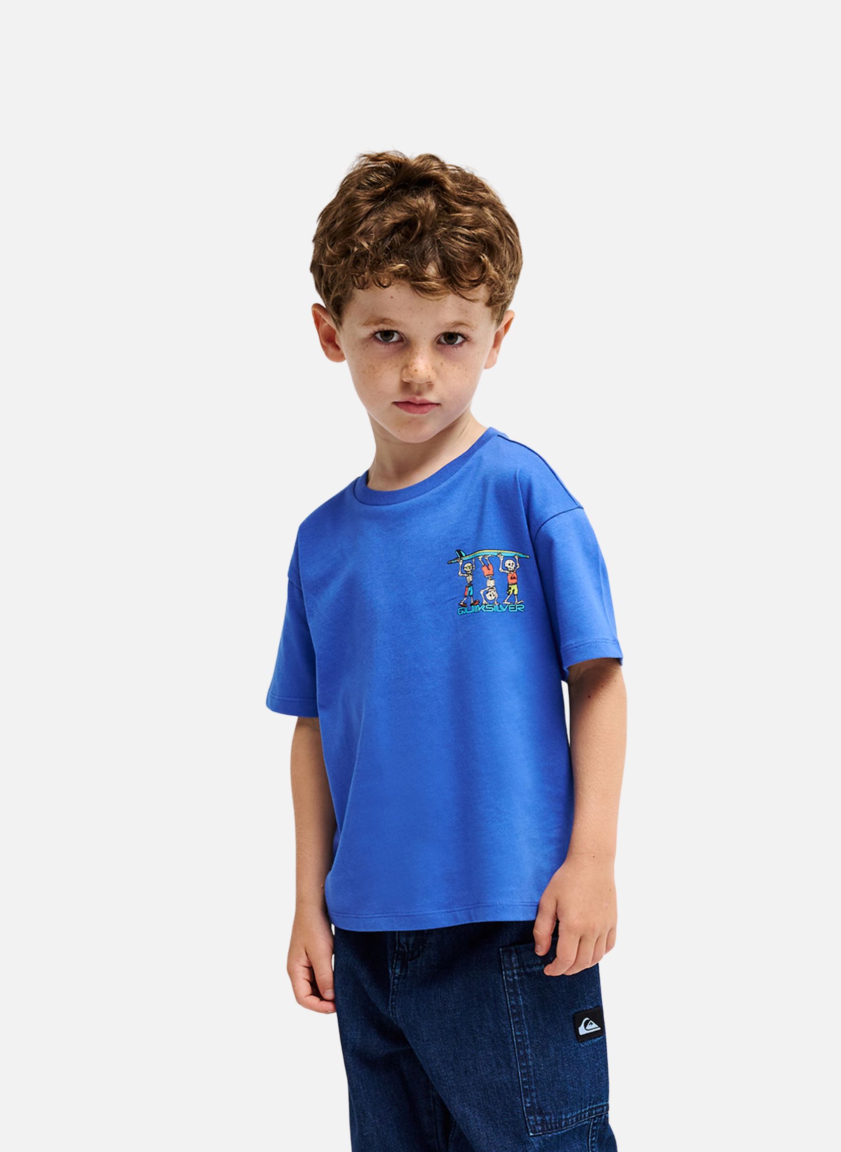 Tee-shirts Trucks garçon bleu Quiksilver Tee-shirts Trucks garçon bleu Bleu
