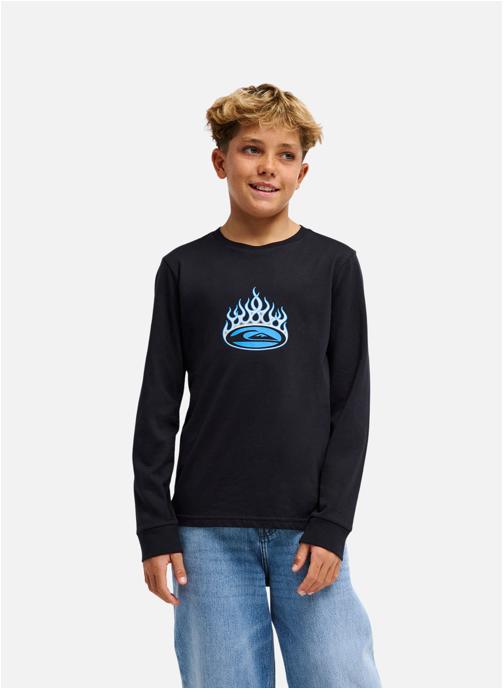 Quiksilver Tee-shirts Fishing garçon noir