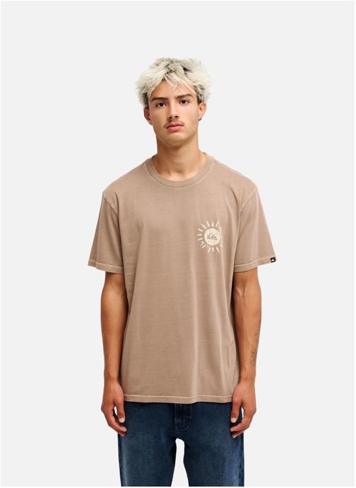 Quiksilver Tee-shirts Evo Neon Blue homme marron
