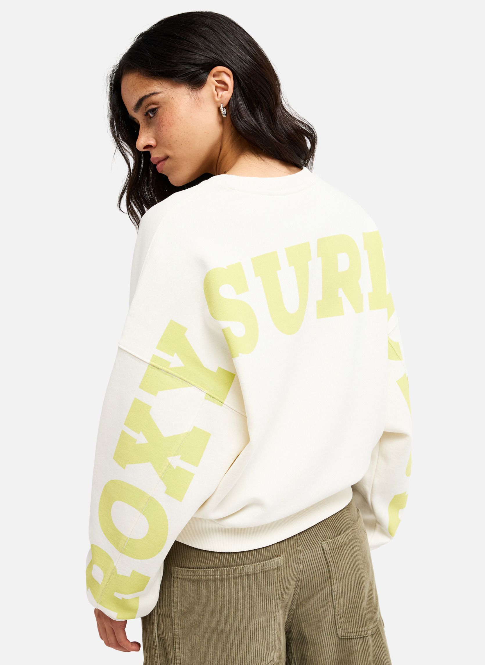 Sweats à capuche Frostbeam femme blanc Roxy Sweats à capuche Frostbeam femme blanc Blanc