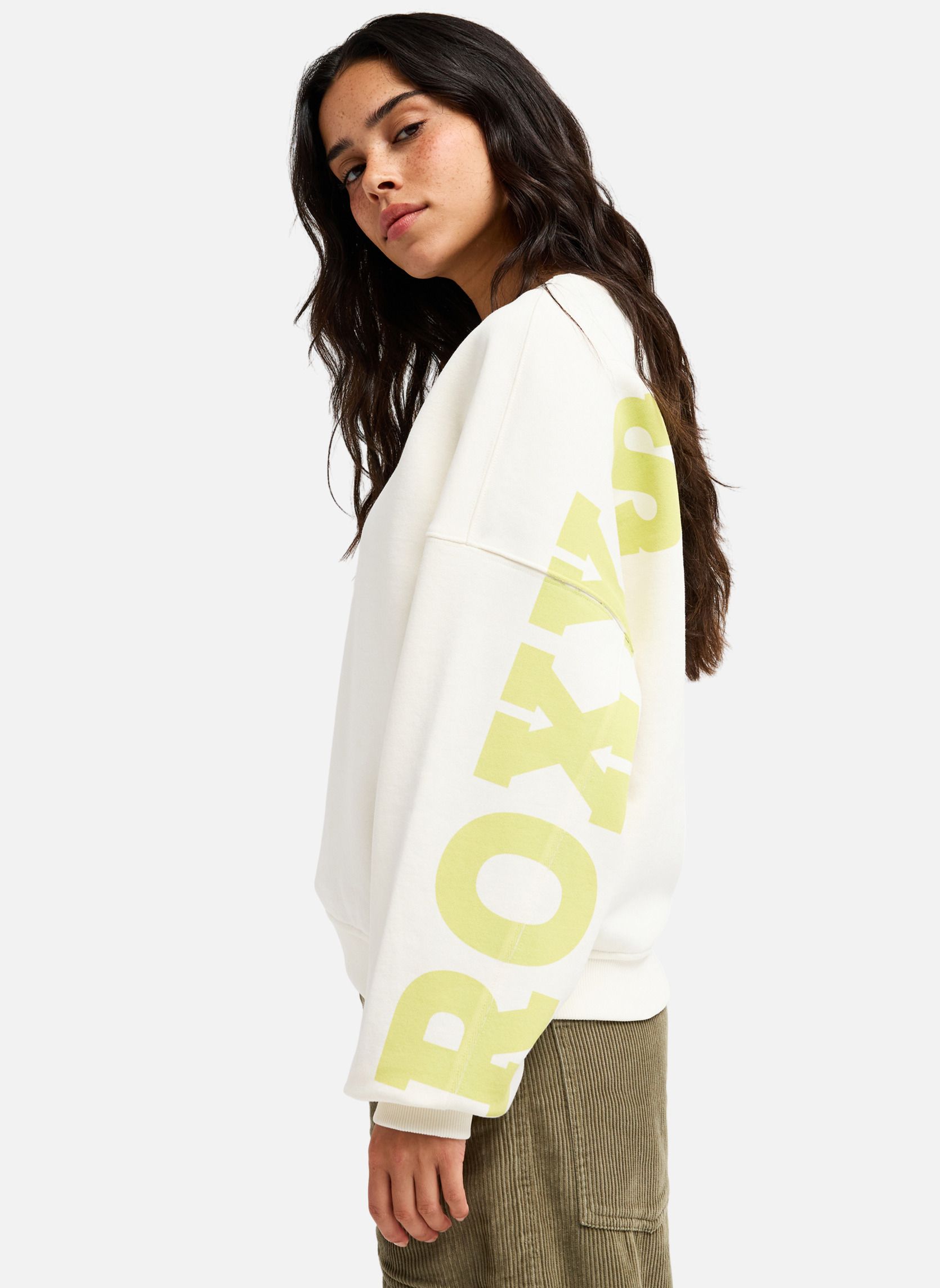 Sweats à capuche Frostbeam femme blanc Roxy Sweats à capuche Frostbeam femme blanc Blanc