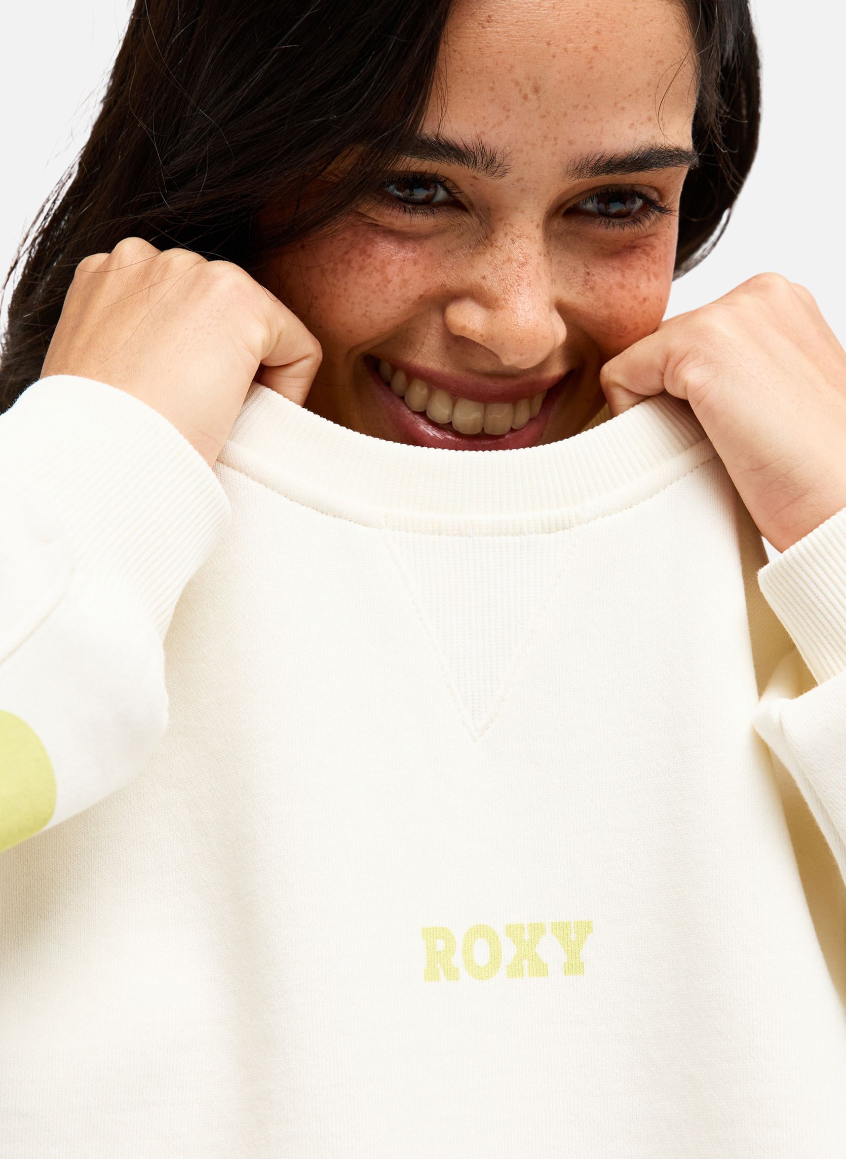 Sweats à capuche Frostbeam femme blanc Roxy Sweats à capuche Frostbeam femme blanc Blanc