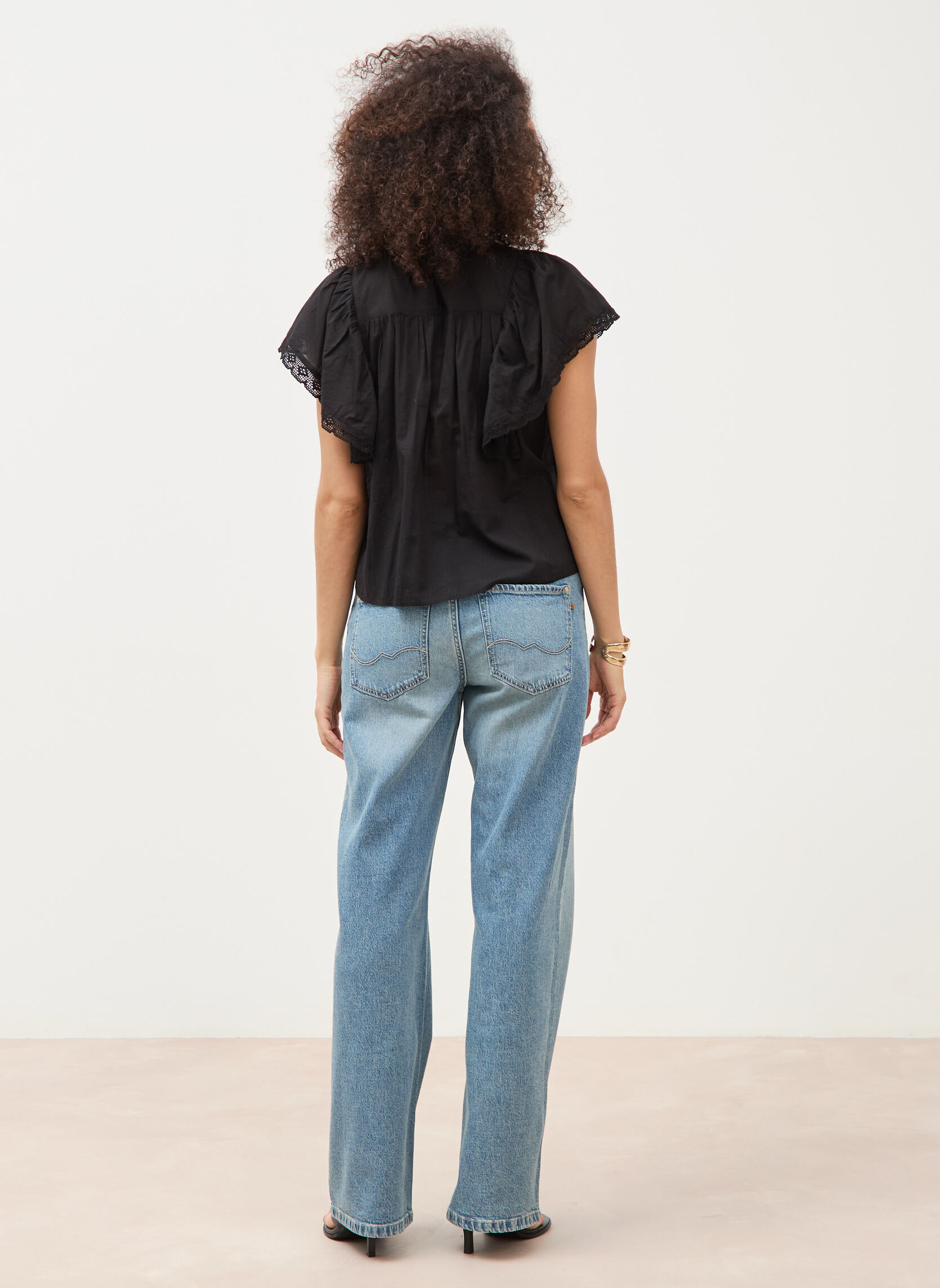 Chemises VOLANBLOUF femme noir Bonobo Chemises VOLANBLOUF femme noir Noir